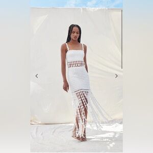 SAYLOR Elie White Crochet Two-Piece Set